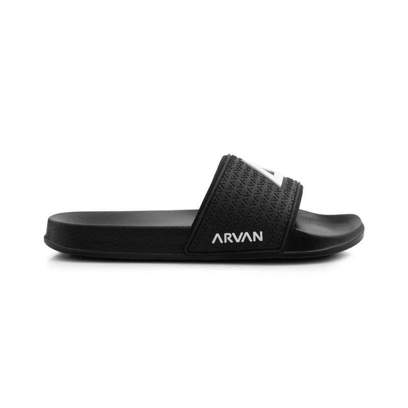 Image of ARVAN Mens Sliders | Lightweight, Anti-Slip & Cushioned Comfort Slides for Casual & Beach Use