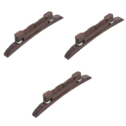 GOOHOCHY 3pcs Mandolin Bridge Replacement Fine Craftsmanship Smooth Rosewood Perfect Present for Lovers