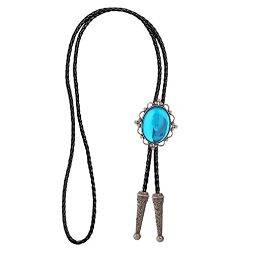 Cravate Bolo homme cadeau idéal vintage avec cordon en cuir et Time Gem
