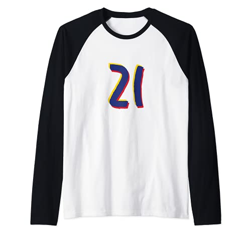Flag Venezuela Raglan Baseball Tee, Black