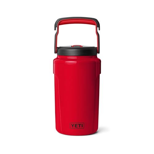 Image of YETI Silo Half Gallon Insulated Straw Cap Water Jug - Leakproof, Lightweight Sports Bottle with Fence Hook Handle - Keeps Drinks Ice-Cold - Ideal for Gym, Sports & Tournaments, Rescue Red