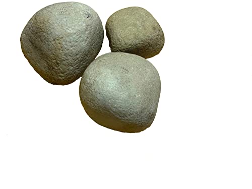 Splittprofi 10 Piezas Grava Ornamental guijarros de río ovalados a Redondos 60/120 mm | Crema a Amarillento Peso 900-2000g Pieza | Piedras para Pintar Deco Cover