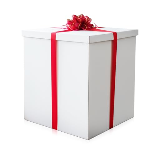 Extra große Geschenkbox, 71 x 71 x 71 cm, groß, Jumbo-Geschenkboxen mit Deckel, für große Geschenke, Geburtstagsüberraschung, besondere Anlässe, einzigartige Feiern, nicht für schwere Lagerung
