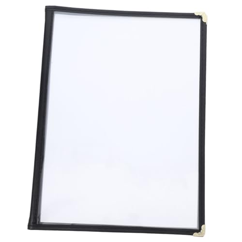 KICHOUSE 4 Menu Book Inserts for Restaurant Hotel Menu Binder Pockets Plastic Menu Holder Quick-Update Menu c