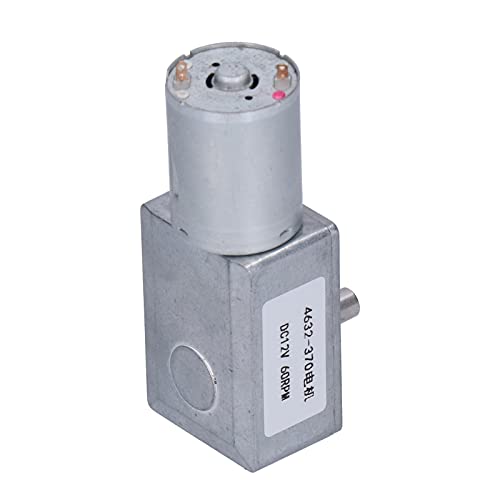 Haofy Motor de Tornillo sin Fin de Turbina, Caja de Engranajes, Equipo de Eje de Reducción 60RPM DC12V 4632-370 para Abridores de Ventanas
