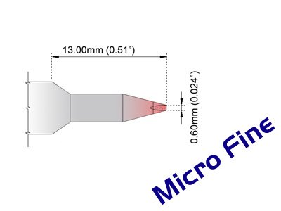 Image of Thermaltronics K60CH006 Chisel 30deg 0.6mm (0.024in), Micro Fine
