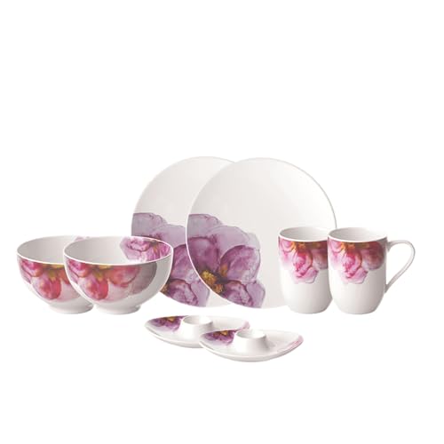 Villeroy & Boch – Rose Garden Frühstücks-Set 8 teilig für 2...