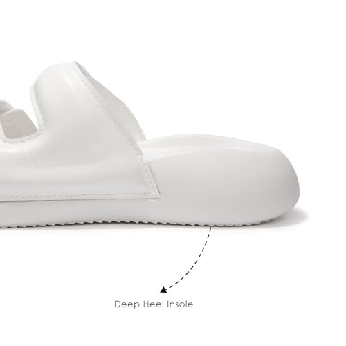 Colgo Womens Slide Sandals Double Hook&Loop Adjustable Strap Flat Sandals Comfortable Slip-on Summer Slides4