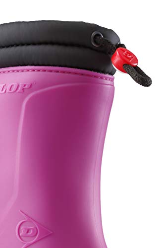 Image of DUNLOP Kids Blizzard - Snow boots for Boys & Girls - Made from PVC - Waterproof winter Rain boots with Soft Toe and Cold Insulation - Pink /Grey /Black - Size 33