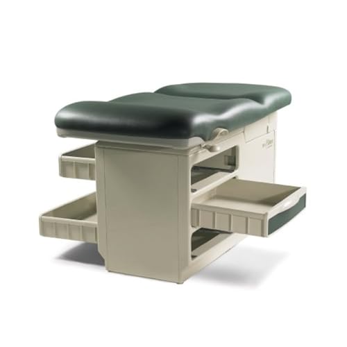 Midmark 204-002 Ritter 204 Manual Examination Table with Seamless Upholstery Top, with Pelvic Tilt and Drawer Warmer, with Receptacle, Seamless Upholstery 002-0871-312 Black Color (Each)