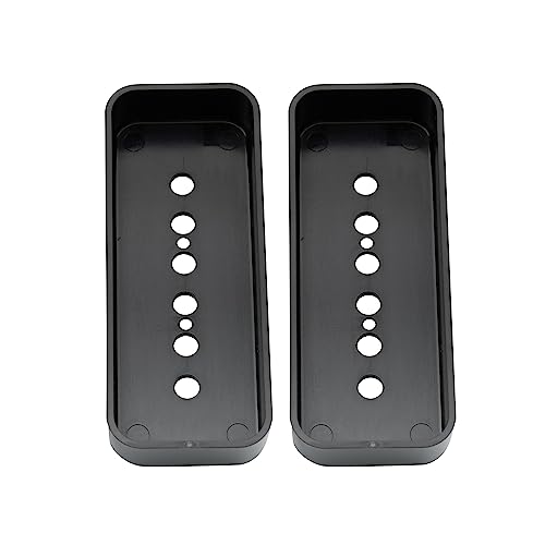 Musiclily Pro 49.2mm Plastic P90 Soapbar Guitar Pickup Covers for USA Les Paul Electric Guitar Black (Set of 2) - Image 4