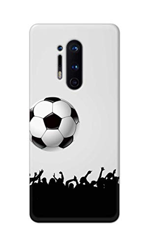 Image of Printed Hard Back Cover Case for OnePlus 8 Pro Back Cover (Football Icon) -1302
