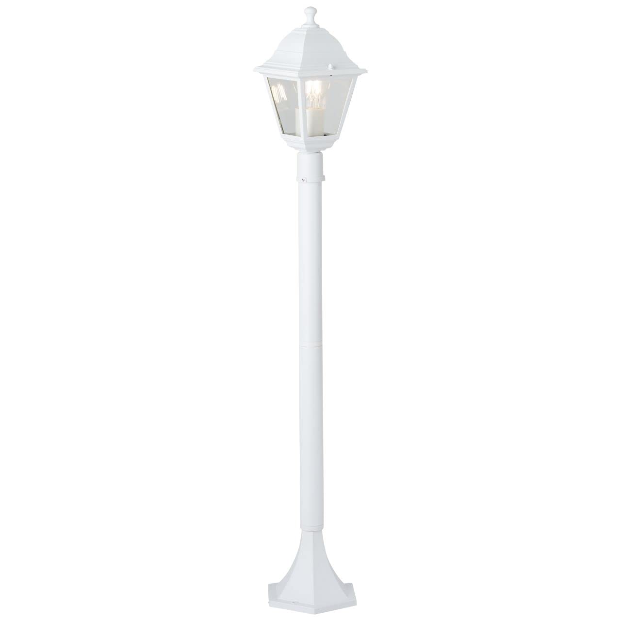 Brillant | Lampadaire d'extérieur Nissie 100cm blanc | 1x A60, E27, 60W, adapté aux lampes normales (non incluses)