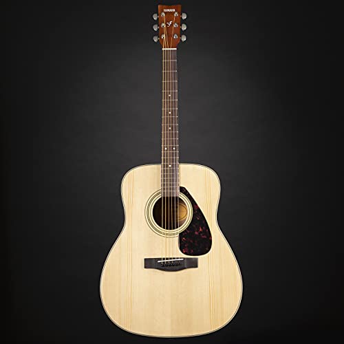 Image of Yamaha F370 Acoustic Guitar - Black Finish, 6-String Full-Size Guitar with Spruce Top & Rosewood Fingerboard, Ideal for Beginners & Intermediate Players