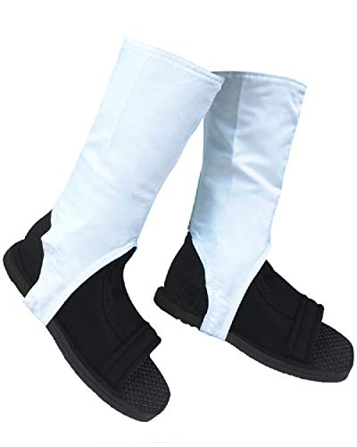 DAZCOS US Size Ninja Cosplay Shoes with White Outer Covers (11.5 M US Women/9.5 M US Men)