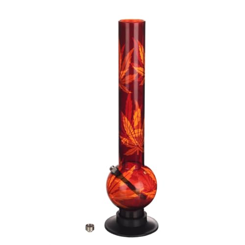 Image of METIER 16 inch bongsmoke Tall Acrylic(Plastic) Bongs Bottle Water Bong. Pipe OD 5.0Cm. Waterpipe Hookah Size 16 inch Color Transparent Orange Pack of 1