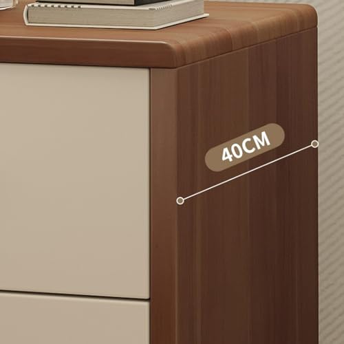 Grande table d'appoint avec rangement rustique et 2 tiroirs de chambre en métal