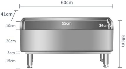 Floor Mop Sink 304 Stainless Steel Commercial Rectangular Mop Bucket with Drain Kit Large Laundry Utility Sink for Floor Cleaning and Wet Mopping,60 * 41 * 58cm,60 * 41 * 58cm