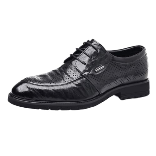 Mens Pointed Toe Tuxedo Oxford Shoes Patent Leather Lace Up Formal Dress Footwear