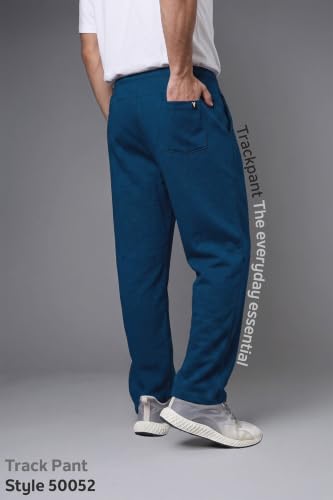 Image of Van Heusen Men's Track Pant | Side Zipper Pockets |Mid-Rise| Comfort Fit | Cotton Blend | Breathable & Casual | Easy Stain Release| Anti-Static Fabric | Activewear | Drawstrings | Style 50052