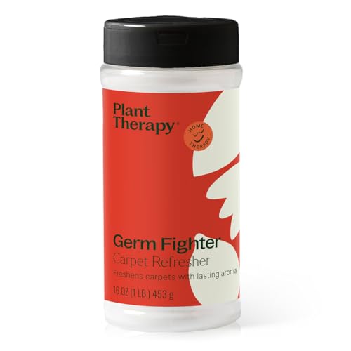 Plant Therapy Germ Fighter Carpet Refresher 16 oz Natural Ingredients, Neutralizes Odors, Naturally scented with essential oils, Made without Phthalates, Dyes, Sulfates, Bleach, Synthetic Fragrances