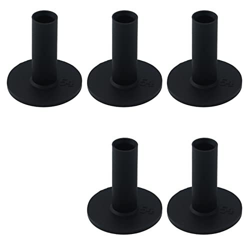 Mewutal 5pcs Rubber Golf Tees for Mats 54mm/2.13" Black Golf Ball Base
