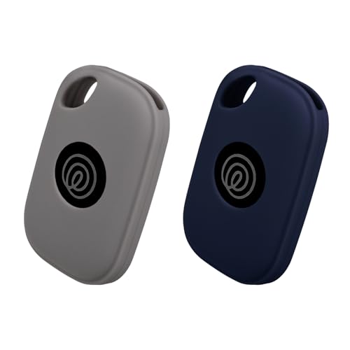 Silicone Case for Tile Pro 2024 with Carabiners, 2 Pack Anti-Scratch Protective Cover for Tile Tracker (Navy/Gray)