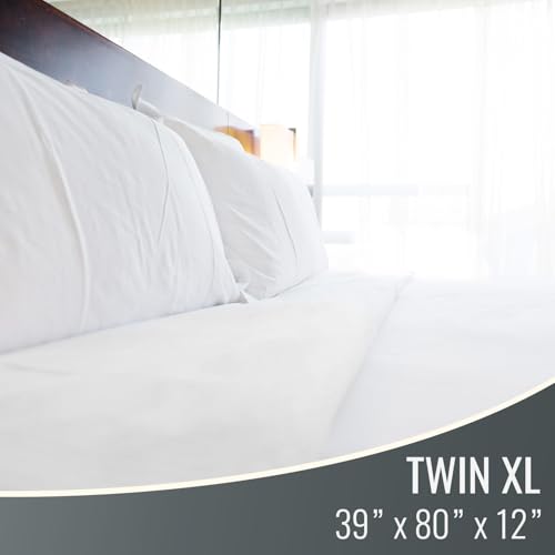 Image of DMI Mattress Protector Twin XL 2 Pack - Waterproof, Fitted, Noiseless, Soft & Breathable, 39 inch x 80 inch x 12 inch, White
