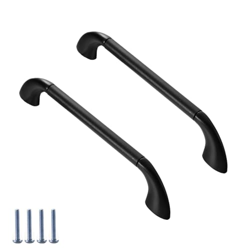 ZHTUNFGX 2Zbg  hAnh HI Lrlbg omu c}~ hA Ƌ̎ hbT[ ^X ˒I vnh DIY 肷 Vo[ lWt (Hole Centre 64mm,Black) [