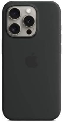 Apple iPhone 15 Pro Max Silicone Case with MagSafe - Black ​​​​​​​