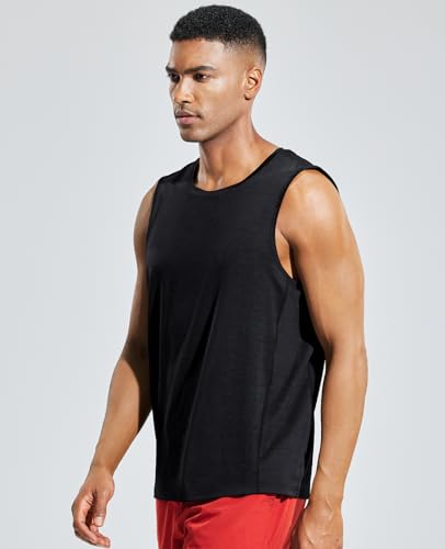 Image of MIER Men's Sleeveless Tank Top Dry Fit Workout Muscle Tee Shirt for Running Athletic Gym Sports Training, Moisture Wicking