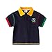 Baby Boys Polo Shirts Short Sleeve Half Button Colorblock Stretch Golf Shirt Comfortable Athletic Summer Casual Tops 18-24 Months Navy