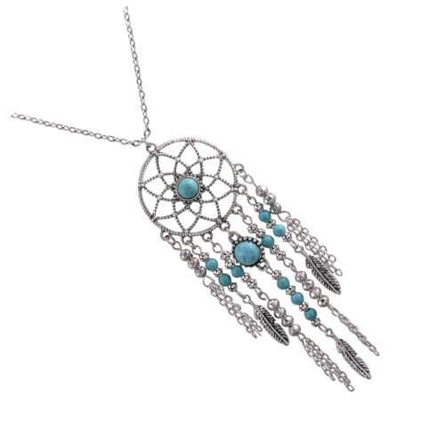 JOINPAYA Collier Bohème Attrape-rêves en Alliage Argenté, Pendentif Créatif Unique, Bijou Femme pour Usage Quotidien, Présent pour Fête et Anniversaire