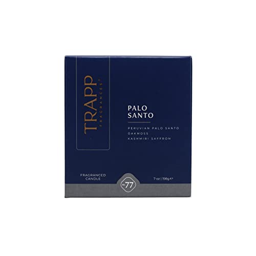 Trapp-No-77-Palo-Santo-7-oz-Signature-Candle-Aromatic-Home-Fragrance-with-Earthy-Scent-of-Peruvian-Palo-Santo-Oakmoss-Kashmiri-Saffron-Notes-Petrolatum-Wax Trapp No 77 Palo Santo 7 oz Signature Candle Aromatic Home Fragrance with Earthy Scent of Peruvian Palo Santo Oakmoss Kashmiri Saffron Notes Petrolatum Wax
