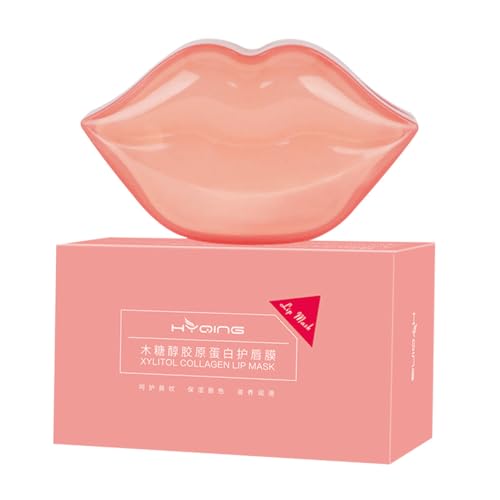 IWOWHERO 20 piezas Parches de Collágeno para Labios Hidratantes Máscara de Cuidado Labial con Esencia para Reparar Labios Secos y Exfoliar Uso Día y Noche