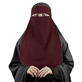 OhMill Niqab for Women Muslim Burkas for Women Face Veil Khimar Hijab Muslim Women Full Face Niqab Veil,One Layer