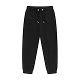 Smivibe Boys Girls Joggers Kids Tracksuit Bottoms Fleece School Jog Pants Sports Trousers Black
