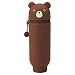 LIHIT LAB. PuniLabo Stand Up Pen Case (Pen Holder), Bear, 2.4" x 7.8" (A7712-1)