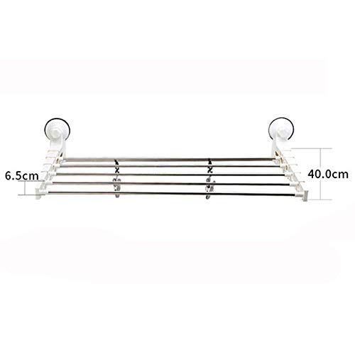 Preisvergleich Produktbild Be&xn Ausziehbare handtuchhalter, 5 bar Selbstklebend Badezimmer Wäscheständer Rack hängen Handtuch Aufkleben Klebrige aufhänger Saugnapf Handtuchhalter Mit 2 Clips-Weiß