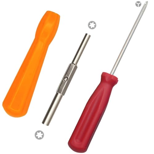 COYUN 3 piezas Juego de destornilladores de Seguridad, destornilladores de Seguridad de 3,8 mm y 4,5 mm y destornilladores de 3,5 mm para abrir Super Nintendo, SNES, nes, n64 y casetes de juego
