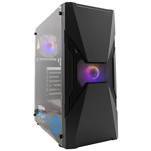 Simpletek Case Cabinet Gaming Da Jeux ATX Micro Mini Noir Black USB 3.0 Audio HD LED PC Desktop Assemblé Desktop