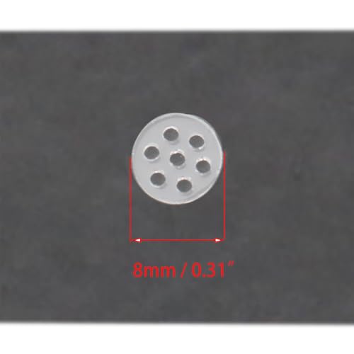 Image of 10 Pcs High Borosilicate Glass Screens Filters with Holes Honeycomb Holes Filter Screen 8mm Clear Glass Pipe Screens(7 Hole)
