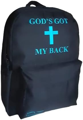 Gracewaters Christian Backpack, Computer Laptop Sleeve, Bottle Side Pockets, Religious Any Religion God’s Got My Back