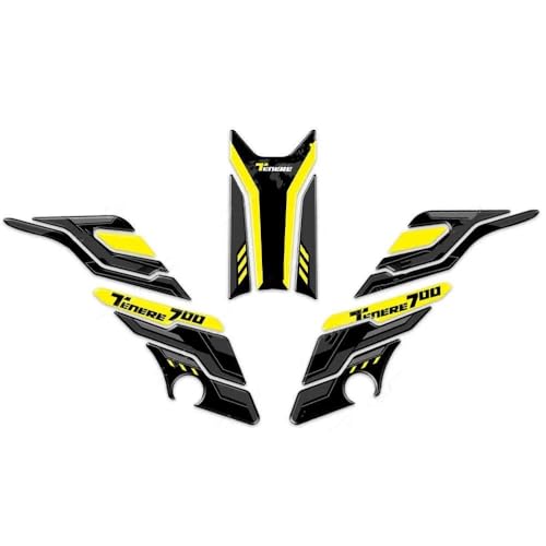 Autocollants latéraux de réservoir Tenere 700 design haut de gamme or