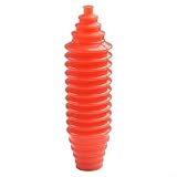 Eawfgtuw Übliches Silikon-Lenkstangen- und Ritzelmanschetten-Set, langlebig, rote Auto-Lenkstangenschutzabdeckungen mit Clips und Bändern