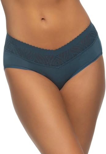 Image of Felina Womens 5 Pack Stay In Place Mid-Rise Lace Hipster