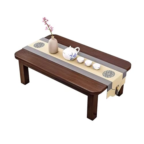 Table basse pour s'asseoir sur le sol en bambou portable pour repas et thé