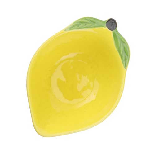 HIAKDOFT レモン形状セラミック小皿 食欲をそそる鮮やかな色合い 耐久性の製 ナッツや乾燥果実に 多用途で前菜やデザートにも対応 贈り物に