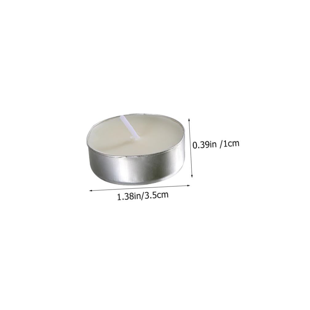 Candele Tealight Bianche 50 Pezzi in Paraffina, senza Fumo, Durature