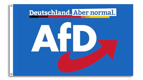 FlagShipper - AFD Flagge 150x90 cm Alternative für Deutschland AfD Partei Fanartikel Fahne NEU Logo Dunkelblau Landtagswahl Europawahl Bundestagswahl für Garten Demonstration